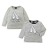 (グレー/95cm)ベビー服 女の子 Tシャツ DollyRibbon ドーリーリボン 長袖 シューズプリント シフォンフリル切替 リボン装飾 ボーダー柄 スナップボタン付 女児 ベビー
