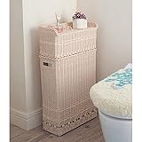 ラタンのスタッキングトイレロールバスケット