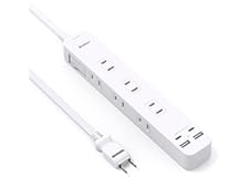 延長コード 2m 電源タップ USB充電付電源タップ 6個AC口 2個USBポート 2Type-Cポート 一括スイッチ付き たこあしコンセント テーブルタップ 電源コード 雷ガードOAタップ 壁掛け/卓上に 18ヵ月保証