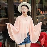 Cuby ラッシュガード uvカット ボレロ 紫外線対策 日焼け止め衣 レディース 可愛い 超薄型 ゆったり 通気性良好 カーディガン トップス コーデ 2017最新型 (薄いオレンジ)