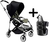Bugaboo Bee3 Stroller 2015, Aluminum/Black/Dark Khaki + Bugaboo Cup Holder by Bugaboo [並行輸入品]