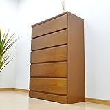 幅80ｃｍ 5段 ハイチェスト 日本製 国産 完成品 AYU-3-115-BR (ブラウン)