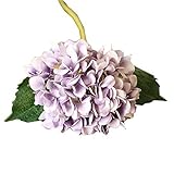 POTOJP 造花 手作り 造花 アジサイ ブーケ 枯れないお花 本物みたい 工芸 高級 贈り 壁掛け 結婚式 誕生会 二次会 お祝い 花束プレゼント インテリア 华道 (パープル)