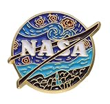 ピンバッジ ブローチ NASA 星月夜風デザイン アメリカ 航空 宇宙局 アメカジ エナメルピン アクセサリー ファッション小物