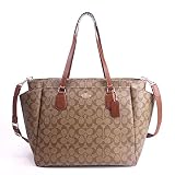 (コーチ) COACH マザーズバッグ SIG BABY BAG シグネチャー ベイビー バッグ IM/Khaki/Saddle カーキ×サドル F35414 IMBDX [並行輸入品]