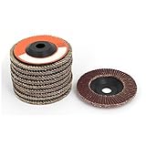DealMux 100mmx16mmx14mmファンタイプ研磨フラップサンディングディスク磨く車輪10個入り