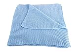 Boys Super Soft 100% Cashmere Baby Blanket - 'Baby Blue' - hand made in Scotland by Love Cashmere by