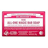 ドクターブロナー マジックソープバー RO(ローズ) オーガニック固形石鹸 ココナッツオイル 石けん 140g