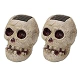 (2 Pack) SKULLar - Solar Powered Outdoor Halloween Skull Fright Light [並行輸入品]