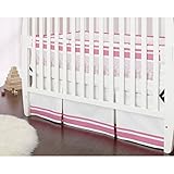 Safe Sleep Pink Crib Skirt by Triboro