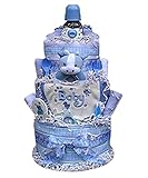 Babygiftidea Decorative Centerpiece Newborn Baby Shower Gift 3 Tiered Diaper Cake- boy by Baby Gift 