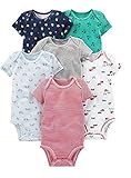 (White, Blue , Gray/Red)(12months)Simple Joys by Carter's Boys' 6-Pack Short-Sleeve BodysuitCarter's