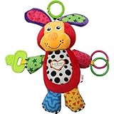 Babyfans Hanging Toy Dog Plush Vibration Toy Rattle Teether Newborn Baby Gift Multifunction Educatio