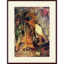 ゴーギャン油絵 風景はタヒチかもしれない。ポール・ゴーギャン（1848-1903）の