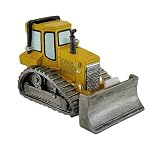 イエローブルドーザートラクターStatue Excavation Truck Coin Bank