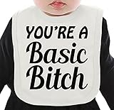 You’re A Basic Bitch Slogan ネクタイを有する有機ビブ Medium