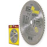 IVY Classic 36206 Ripcross 7-1/4-Inch 60 Tooth Thin Kerf Carbide Circular Saw Blade with 5/8-Inch Di