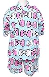 Hello Kitty キャラクター柄キッズ・ジュニア用甚平上下セット 0072 125cm ブルー