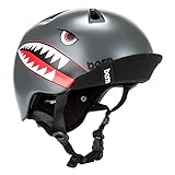 バーン Bern ヘルメット 男の子用 ニーノ オールシーズン キッズ 自転車 スノーボード スキー スケボー VJBSGFV サテングレーフライングタイガー Nino Satin Grey Flyi