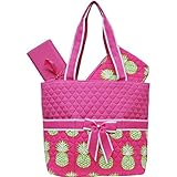 Pineapple Print Quilted 3pc set Diaper Bag by NGIL [並行輸入品]