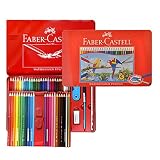 ファーバーカステル FABER-CASTELL 水彩色鉛筆 48色 赤缶【並行輸入品】