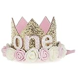 プリンセスクラウン　綺麗　可愛い　バースデークラウン 　半歳　1歳 一歳半　二歳　三歳 シール付け　ハーフバースデー ハッピーバースデイー　小さい王女　誕生日のプレゼント　出産の祝い　100日祝い　ゴ