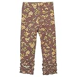 SCHNEE(スネー) 裾フリル小花柄ストレッチ長丈レギンス 90cm/ピンク NO.F-641585