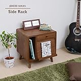 Pico サイドラック Side rack ひとり暮らし フラップ扉/ナチュラル