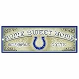 NFL Indianapolis Colts 6-by-17 Wood "Home Sweet Home" Cross Stitch Sign