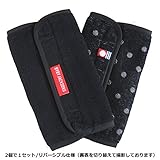 日本製（今治タオル） 抱っこひも用よだれパッド (ブラック×グレードット)