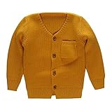 coodebear Little Baby Boys 'カシミアポケットカーディガンセーター カラー: イエロー