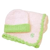 （並行輸入品）　Kashwere【カシウエア】　ベビーブランケット&帽子　BB-67-70-30 ピンク×グリーン