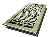 Decor Grates AJH614-NKL Oriental Floor Register, 6-Inch by 14-Inch, Nickel [並行輸入品]