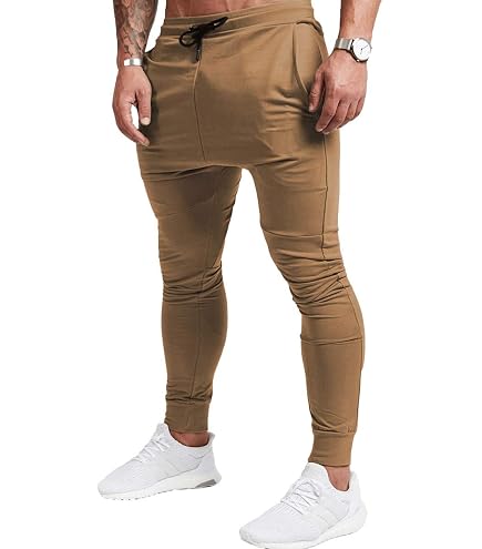 Contour Athletics Men's Hydrafit Joggers - Slim Fit Track Pants With Zipper Pockets