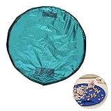 Pawaca おもちゃ収納袋　キッズプレイマット　手っ取り早く収納　お片付け便利　直径150cm　防水　全6色　グリーン