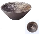 信楽焼陶器 青古信楽手洗鉢 (器具付) 置型 横幅30.0cm 7091-03