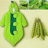 KINDOYO 男の子と女の子のための漫画パターンとかわいいキャタピラースタイルの赤ちゃん新生児エンドウ豆のフード付きパジャマ赤ちゃんの写真の小道具 (75CM,95CM)