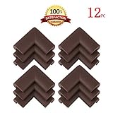 KINGLAKE? 12 Pcs Soft Thick Corner GuardsTable Furniture Baby Proofing Corner Guards BumpersBaby Saf