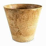 アートストーン ラウンド 27cm ベージュ 2個入り ／底面給水型植木鉢（底栓付）
