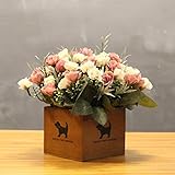 LifeStar 造花 人工観葉植物 手作りブーケ 癒し 観葉植物 インテリア飾り 本物みたい 人工 鉢植え 装飾 プレゼント 贈り物 結婚式 パーティー 母の日ギフト 多色 きれい 部屋を華やかに 