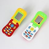 Cooplay Toy Flip Cell Phone Music Mobile Early Education Play Learning Cellphone for Baby Kids Child
