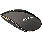 Bluetooth マウス, FENIFOX 無線 マウス ワイヤレス 静音小型薄型 携帯 人間工学 音がしない 光学式 Mouse Laptop Computer PC Mac 用 - 黒い ブラック