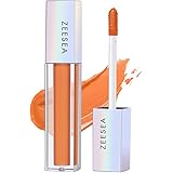 ZEESEA ダイヤモンドグリッターリキッドアイシャドウ、単色グリッターアイシャドウ (OR01マットオレンジ)