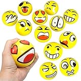 Z.H.B Assorted Big Happy Emoji Face Squeeze Balls For Stress Reducer / Anxiety Relieves (Perfect for