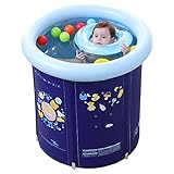 新生児の水泳バケツバスバレル材質：PVCサイズ：小：70 * 70cm、大：80 * 80cm (色 : 青, サイズ さいず : 80*80cm)