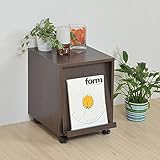 スタッキングフラップ ボックス1P キャスター付/fr-051ca ダークブラウン(db)