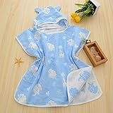 ベビー 用 子供 キッズ バスローブ マント フード付き タオル地 ベビーバスローブ おくるみ 6重ガーゼ お風呂 贈り物 プレゼント H