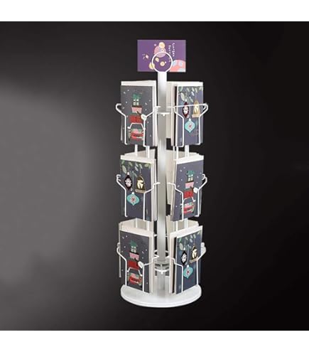 Amazon | 卓上回転はがき展示棚カード祝儀カードA5チラシ帳台棚棚 CD