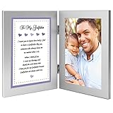 Gift for Godfather from Godson - Sweet Poem in Attached Double Frames - Baptism, Birthday or Christm
