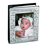 Christening Day Birth Record Pewter-finish Photo Album by 1Home